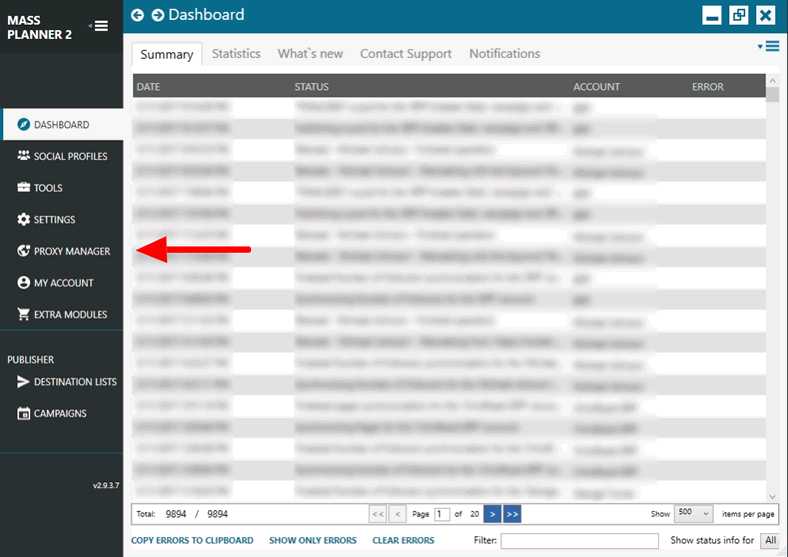 Massplanner Dashboard