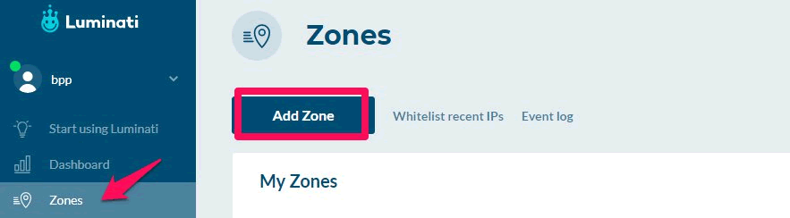 1. add zone